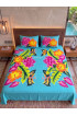 Hand Painted Rayon Bedsheet Set King Size